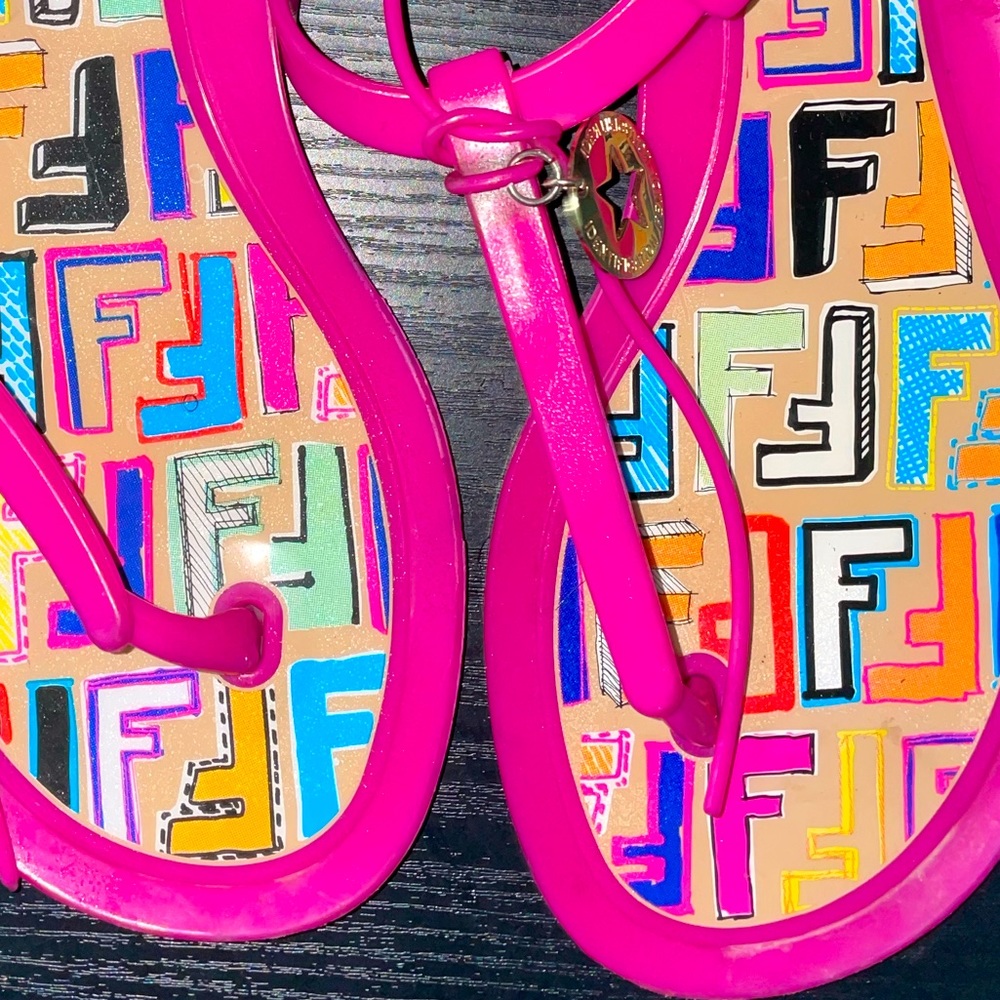 Fendi Sandals Pink Jelly